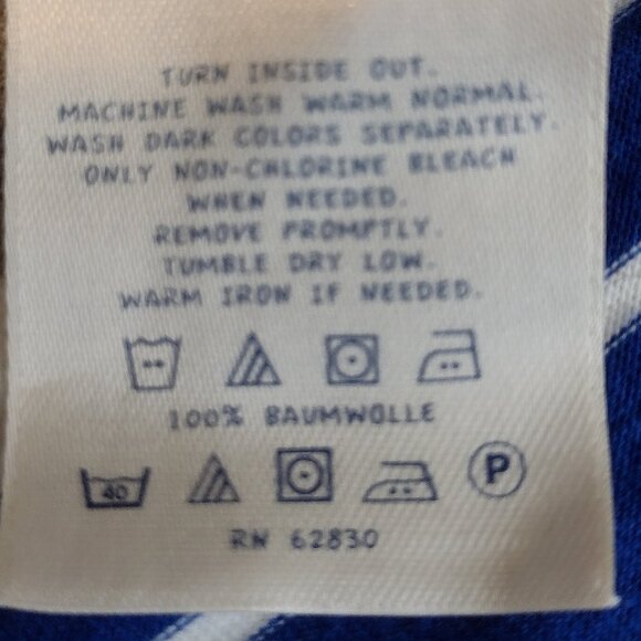 Girl's Land's End Blue Striped Cotton Dress. Nice Condition , Size 10-12 - Picture 12 of 12